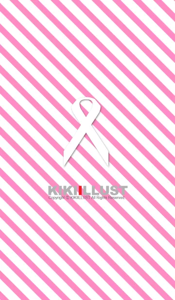 [LINE着せ替え] Pink stripe ribbonの画像1