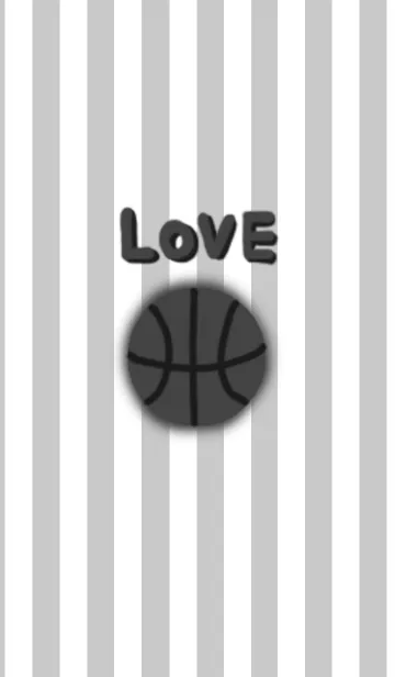 [LINE着せ替え] LOVEバスケBlackの画像1