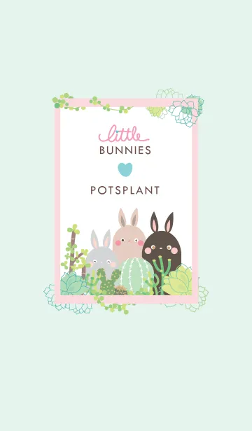 Little Bunnies Love PotsplantのLINE着せ替え