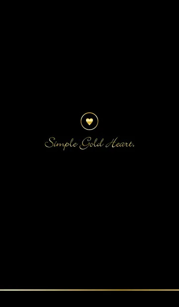 [LINE着せ替え] Simple Gold Heart.の画像1