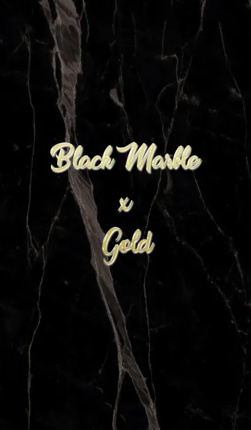 [LINE着せ替え] Black Marble x Goldの画像1