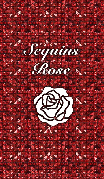 [LINE着せ替え] Sequins Rose-Redの画像1