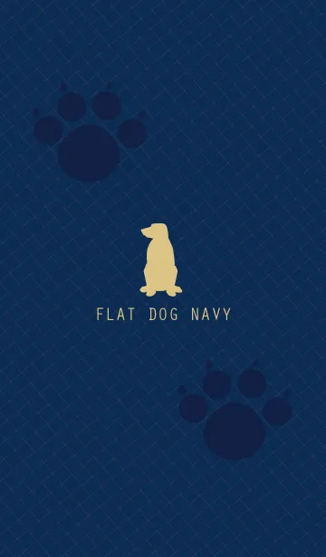 [LINE着せ替え] Flat Dog Navyの画像1