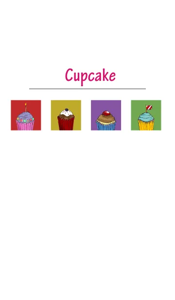 [LINE着せ替え] シンプル・カップケーキの画像1