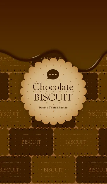 [LINE着せ替え] Chocolate Biscuit チョコレートクッキーの画像1