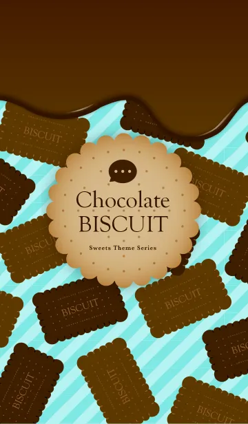 [LINE着せ替え] Chocolate Biscuit チョコミントクッキーの画像1
