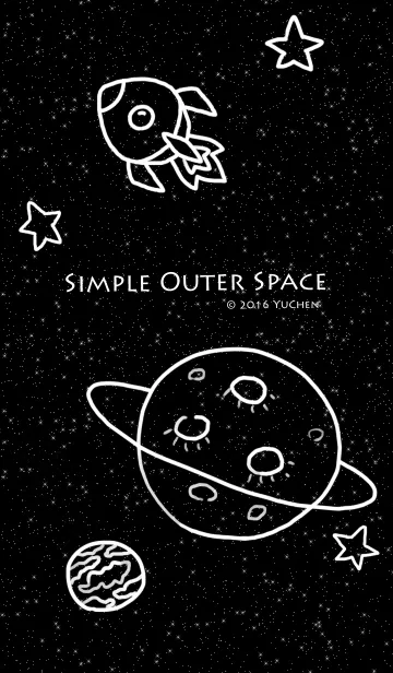 [LINE着せ替え] Simple Outer Spaceの画像1