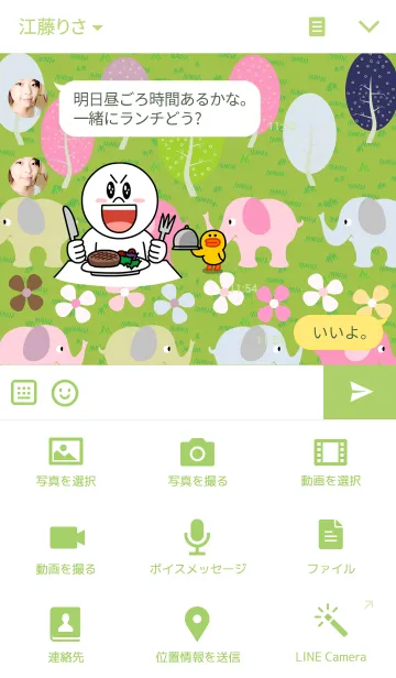 [LINE着せ替え] エレファントスプリングサバナの画像4