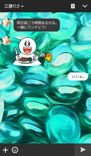 [LINE着せ替え] Glass drops -blue-の画像3