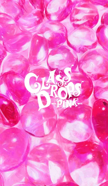 [LINE着せ替え] Glass drops -pink-の画像1