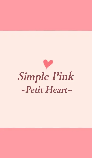 [LINE着せ替え] Simple Pink ~Petit Heart~の画像1