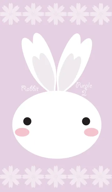 [LINE着せ替え] Rabbit Purple 2の画像1