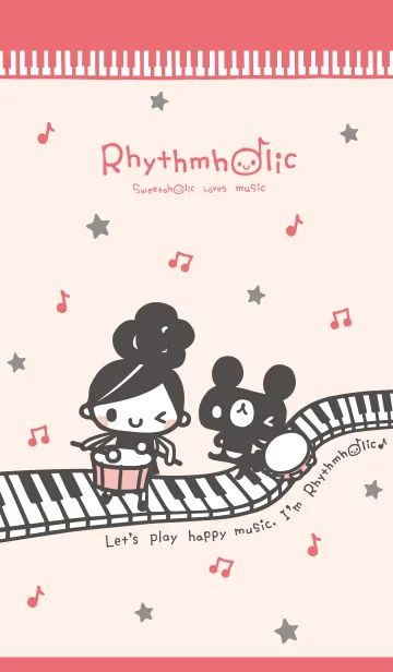 ちこちゃん＆もこちゃん＊RhythmholicのLINE着せ替え