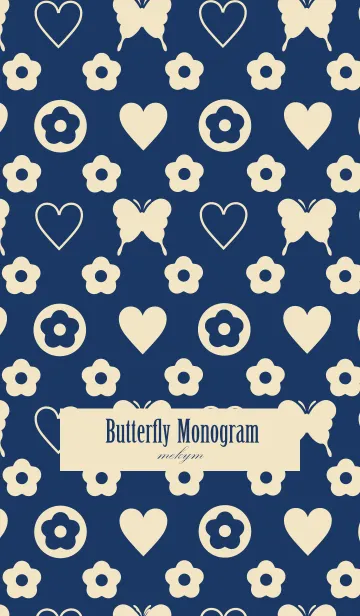 [LINE着せ替え] Butterfly Monogram.の画像1