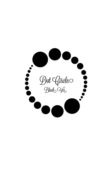 [LINE着せ替え] Dot Circle Black Ver.の画像1