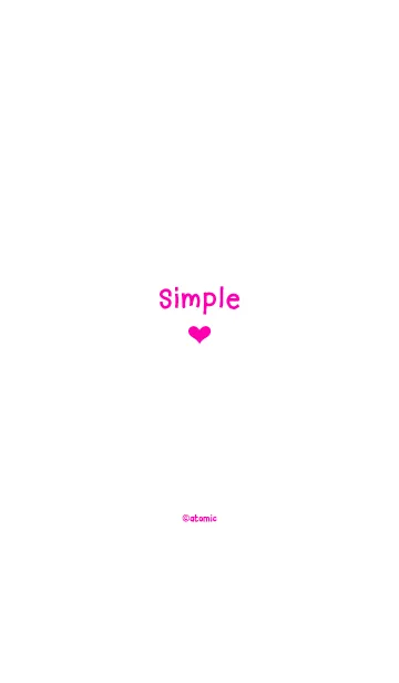[LINE着せ替え] シンプル <ホワイト＆ピンク>の画像1