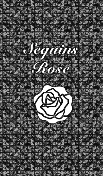 [LINE着せ替え] Sequins Rose-Blackの画像1