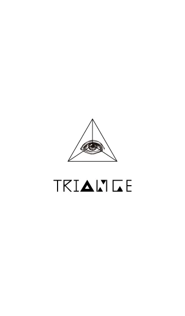 [LINE着せ替え] モノトーン＠三角形と目の画像1