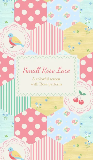 [LINE着せ替え] Rose flower patchworkの画像1
