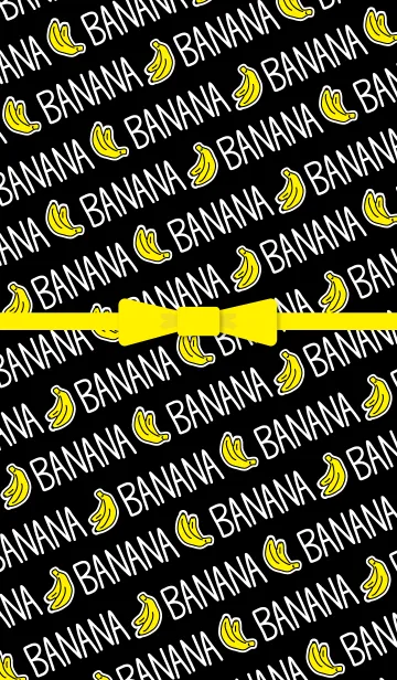 [LINE着せ替え] バナナ-黄色リボン-の画像1