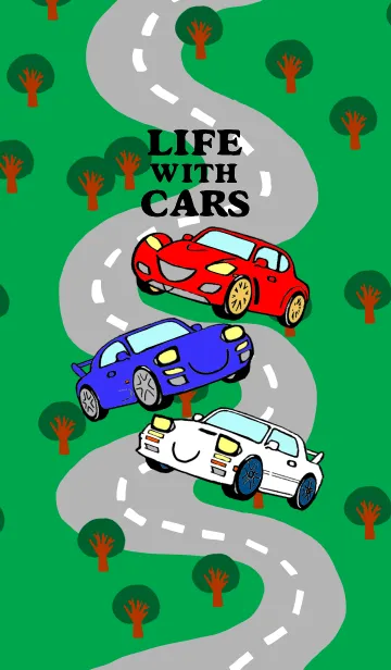 [LINE着せ替え] Life with cars (red)の画像1