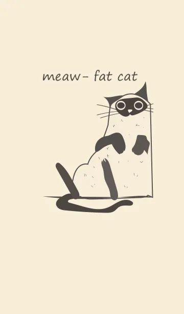 [LINE着せ替え] meaw- fat catの画像1