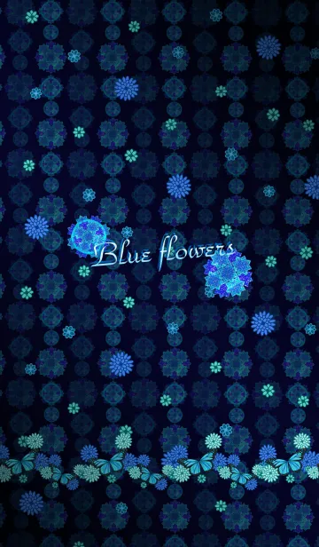 [LINE着せ替え] Blue flowers ！の画像1