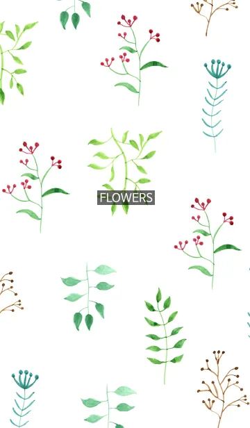 [LINE着せ替え] water color flowers_43の画像1