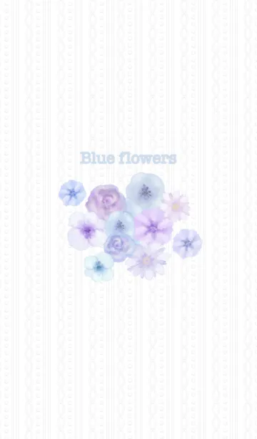 [LINE着せ替え] 青い花たちの画像1