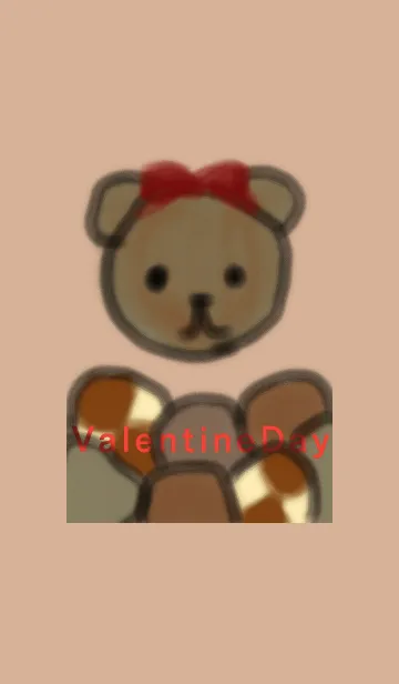 [LINE着せ替え] バレンタインデーのくまちゃんの画像1