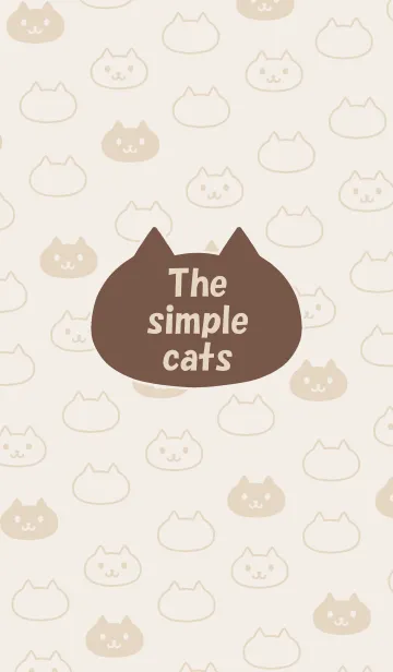 [LINE着せ替え] シンプルなネコのきせかえの画像1