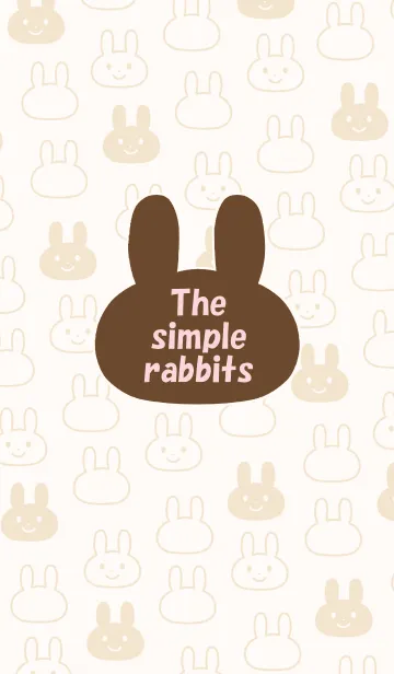 [LINE着せ替え] シンプルなうさぎのきせかえの画像1