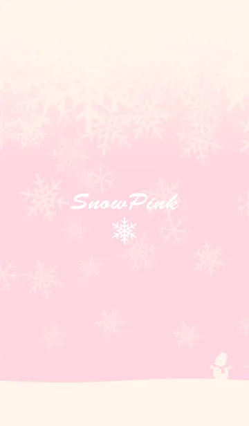 [LINE着せ替え] 雪の結晶ピンクの画像1