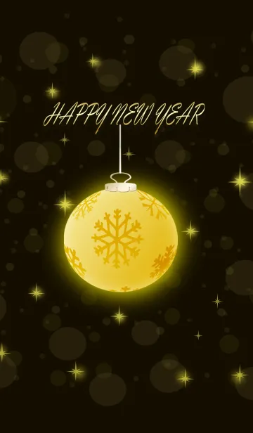 [LINE着せ替え] Happy New Year day golden nightの画像1