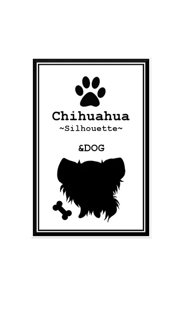 [LINE着せ替え] Chihuahua~Silhouette~WHITEの画像1