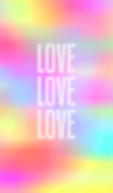 [LINE着せ替え] LOVE×3 オーロラカラーの画像1