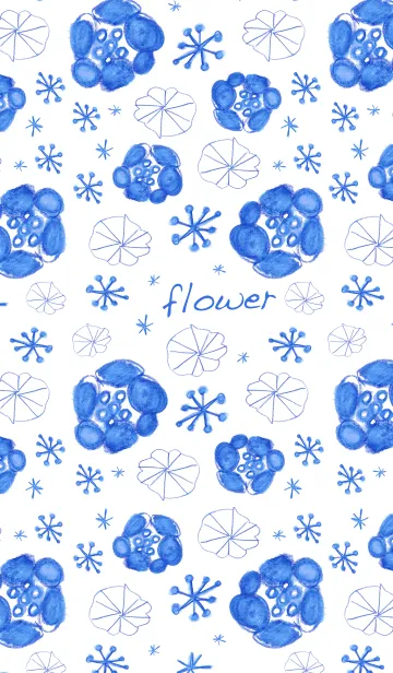 [LINE着せ替え] 青い花の画像1
