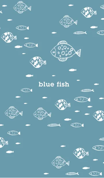 [LINE着せ替え] シンプルな青い魚01の画像1
