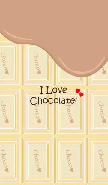 [LINE着せ替え] I love Chocolate！~White~の画像1