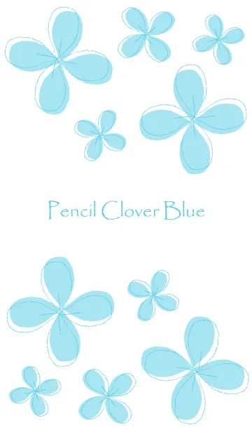 [LINE着せ替え] Pencil Clover Blueの画像1