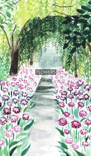 [LINE着せ替え] water color flowers_40の画像1