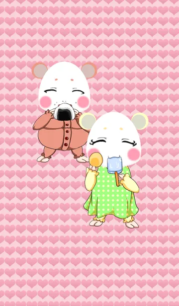 [LINE着せ替え] ゆるふわベイビーぱんだイエロー＆レッドの画像1