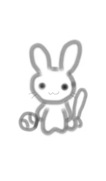 [LINE着せ替え] 野球うさちゃんの画像1