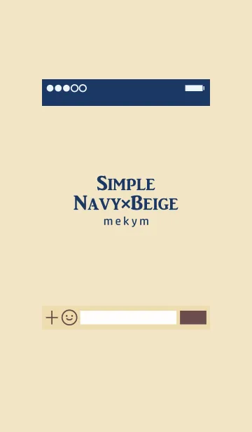 [LINE着せ替え] Simple[Navy+Beige]の画像1