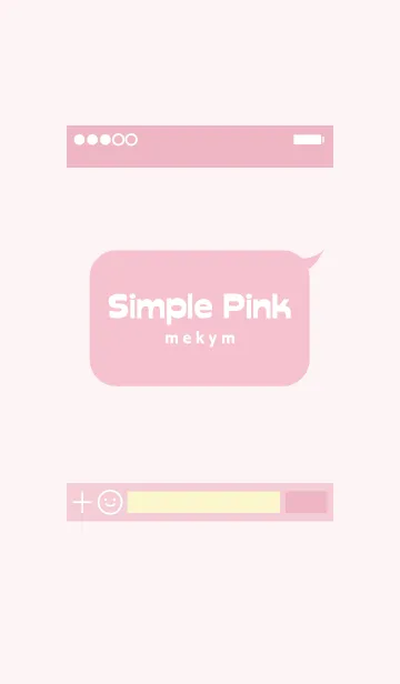[LINE着せ替え] Simple[Pink]の画像1