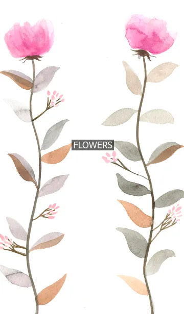 [LINE着せ替え] water color flowers_41の画像1