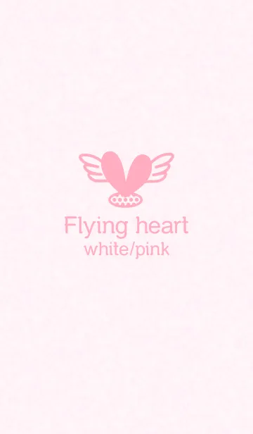 [LINE着せ替え] Flying heart white/pinkの画像1