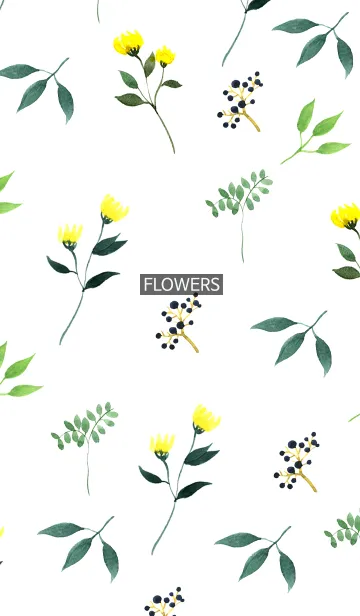 [LINE着せ替え] water color flowers_44の画像1