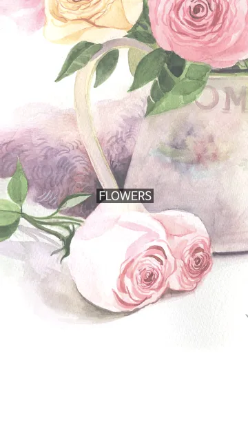[LINE着せ替え] water color flowers_48の画像1