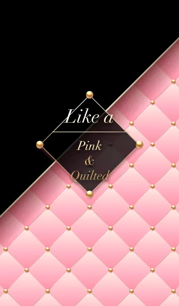 [LINE着せ替え] Like a - Pink ＆ Quilted #Peachyの画像1